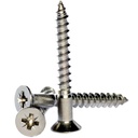 Stainless Steel Plated Self-Tapping Wood Screws, 