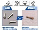 Stainless Steel Plated Self-Tapping Wood Screws, 