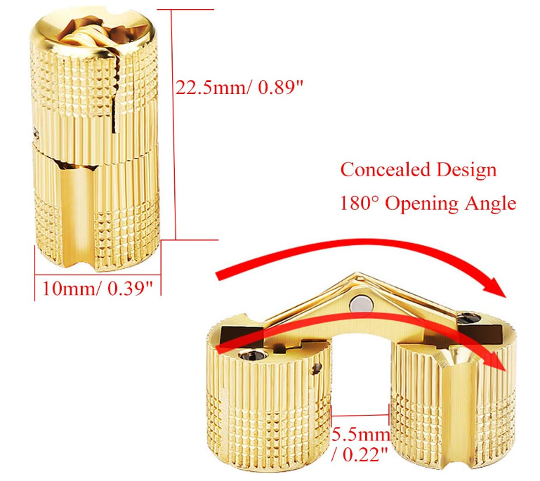 Brass Concealed Hinges